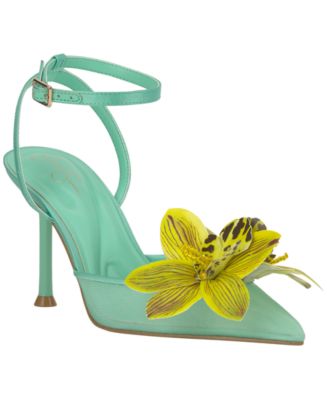 Jessica Simpson Women's Vilyria Orchid Embellished Mid-Heel Pumps - Green - 7