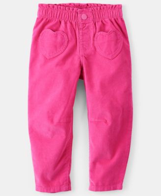 Girls' Toddler 2T-5T Heart Pocket Barrel Elastic Waistband Pants