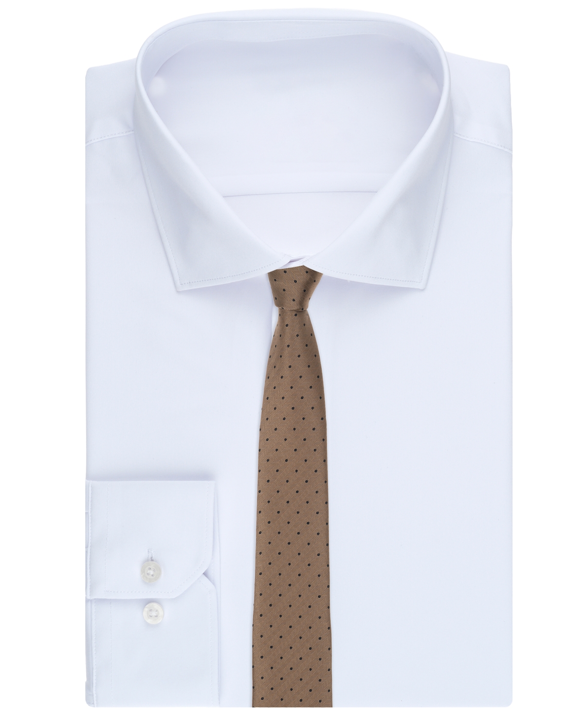 Alfani Men's Gossamer Dotted Tie, Macy's Exclusive In Brown