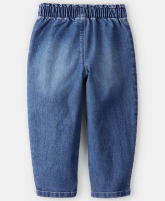 Girls' Toddler 2T-5T Heart Pocket Barrel Jeans
