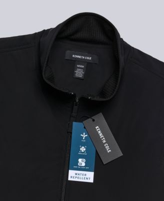 Men's Mixed Media Mock Neck Vest