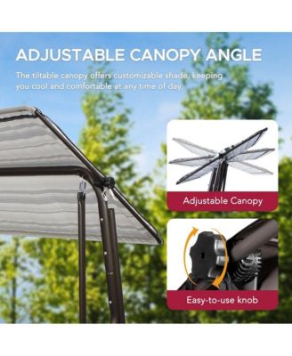 4-Seat Luxury Swing and Bed with Elastic Metal Mesh Seat