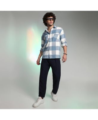 Men's Powder Blue Buffalo Utility Shacket