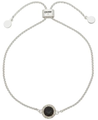 Dkny Glass Stone Inlay Dynamic Slider Bracelet - GraySilver 13$