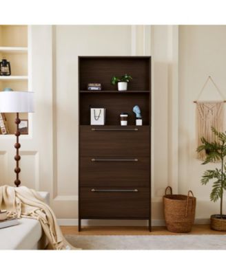 CASAINC 1Pc 3 Flip Drawers, Hooks & Anti-Tip Kits Shoe Storage Cabinet