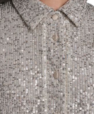 Women's 3/4-Sleeve Sequin Embellished Dress
