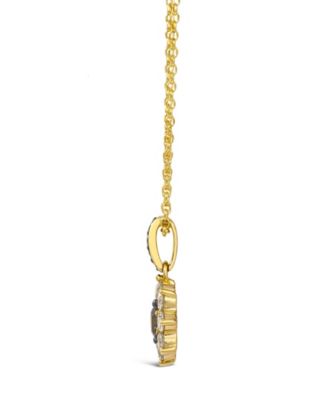Diamonds Pendant Necklace (7/8 ct. t.w.) in 14k Honey Gold