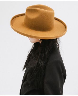 Maude Wide Brim Felt Fedora Hat - Chic and Stylish Design