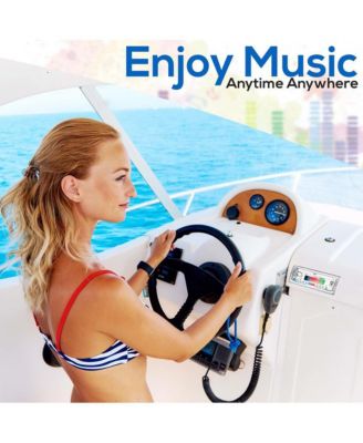 Marine Stereo Receiver Power Amplifier - AM/FM/MP3/USB/AUX/SD, 30 Preset Stations with LCD Display & Remote Control