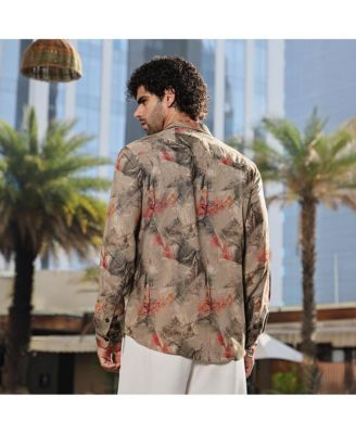 Men's Camel Beige Pigme-Strokes Shirt