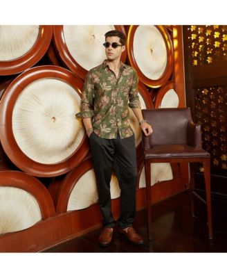 Men's Olive Green Withering-Bloom Shirt
