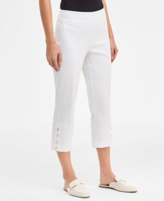Women's Side-Button Pull-On Capri Pants, Macy's Exclusive