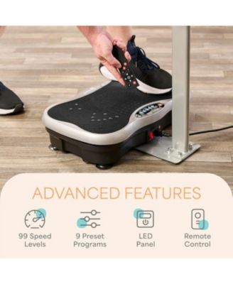 TrimLite Vibration Plate Exercise Machine with Handlebars – Whole Body Vibration Platform for Lymphatic Drainage, Weight Loss & Home Fitness