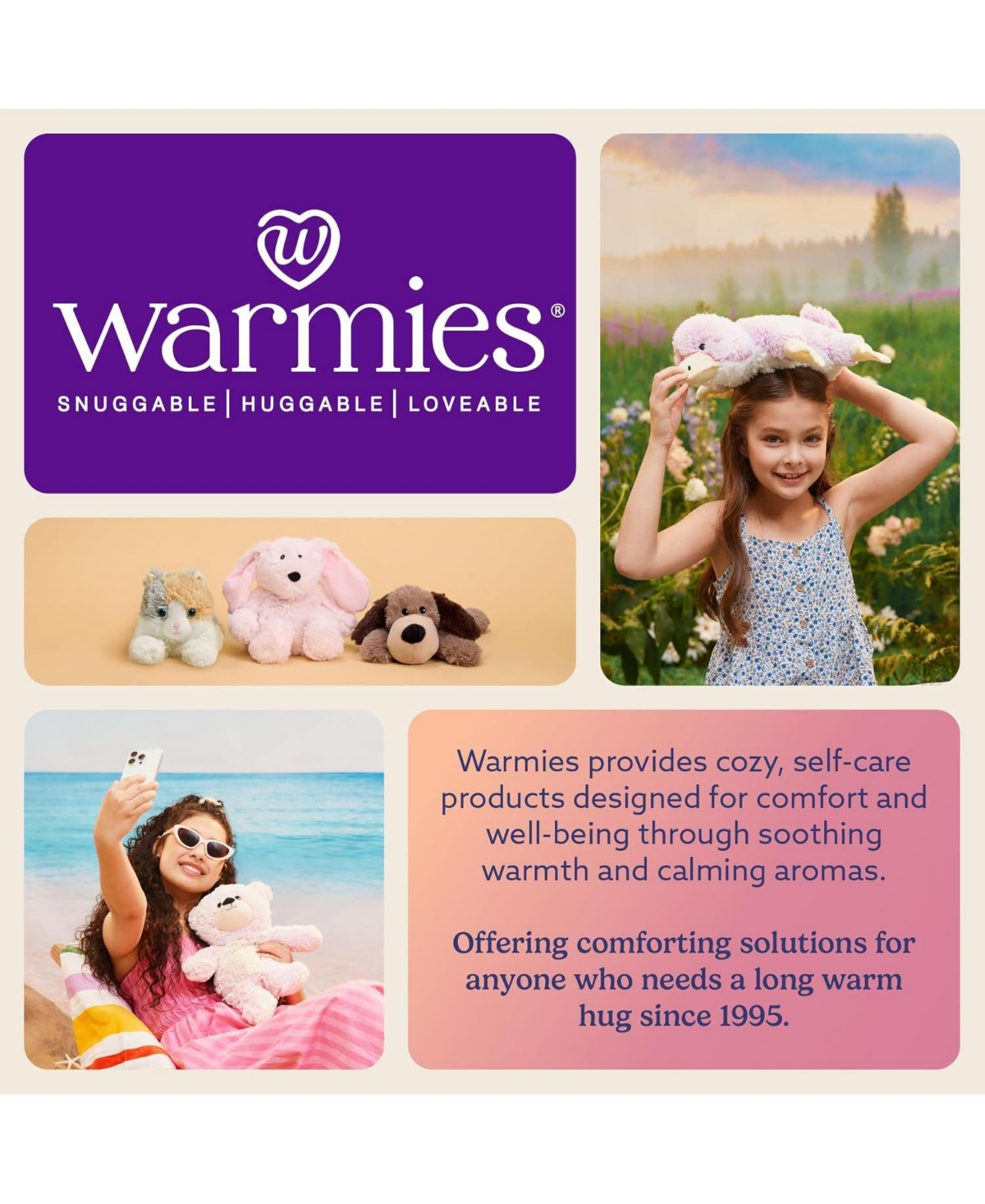 Warmies Microwavable French Lavender Scented Plush Bumble with Scarf