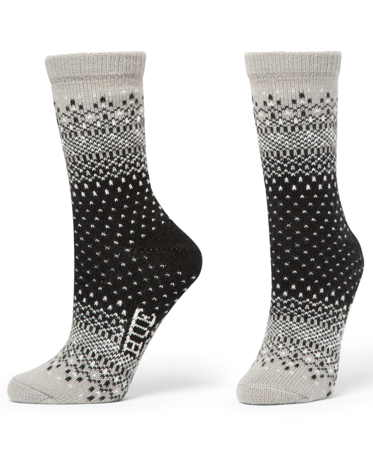 Hue Women's 2-Pack Ombre Fair Isle Crew Socks