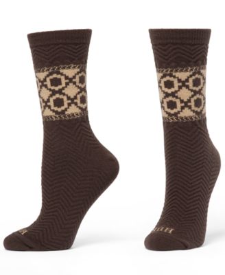 Women's 2-Pack Diamond Knit Crew Socks