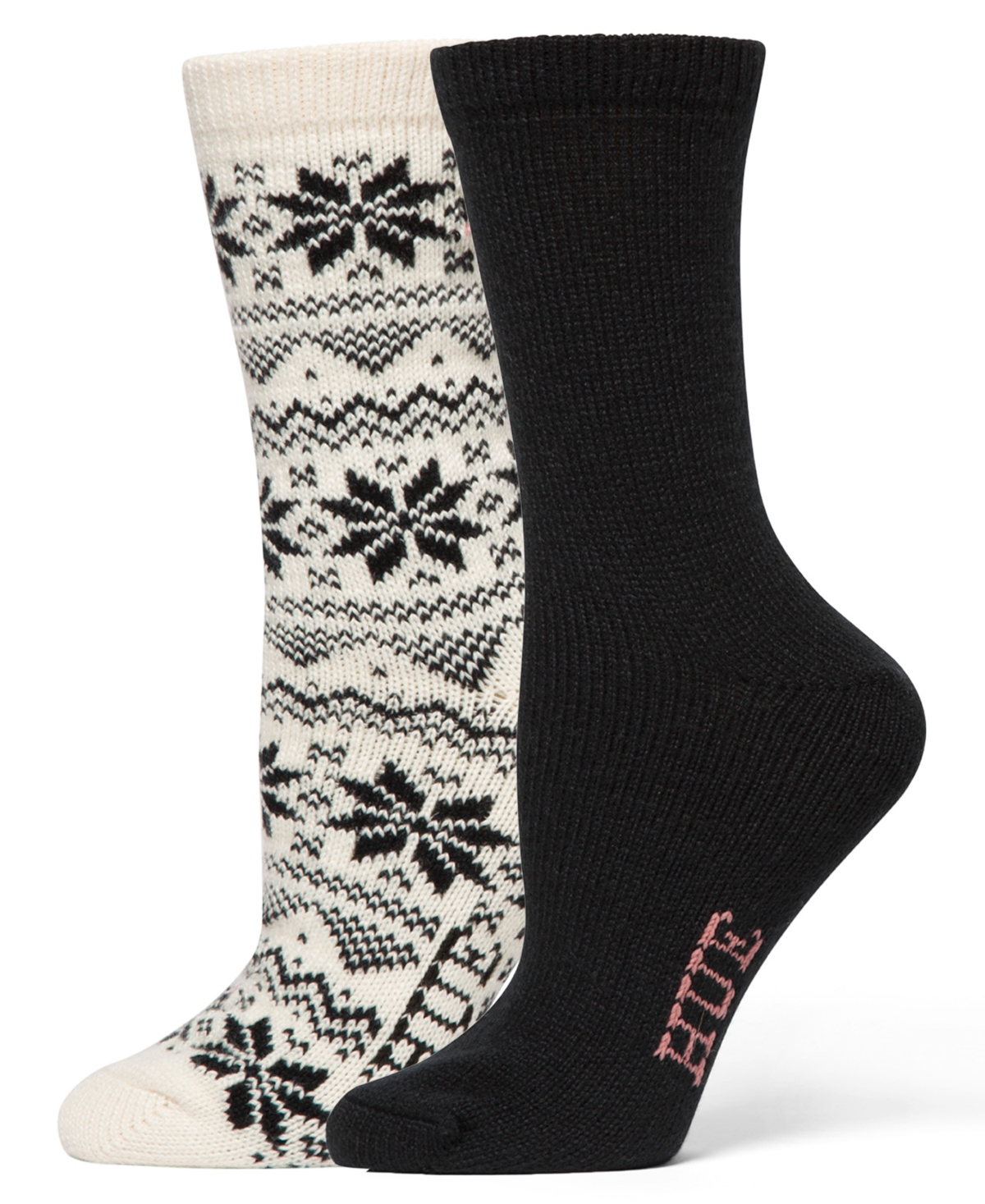 Hue Women's 2-Pack Snowflake Crew Socks