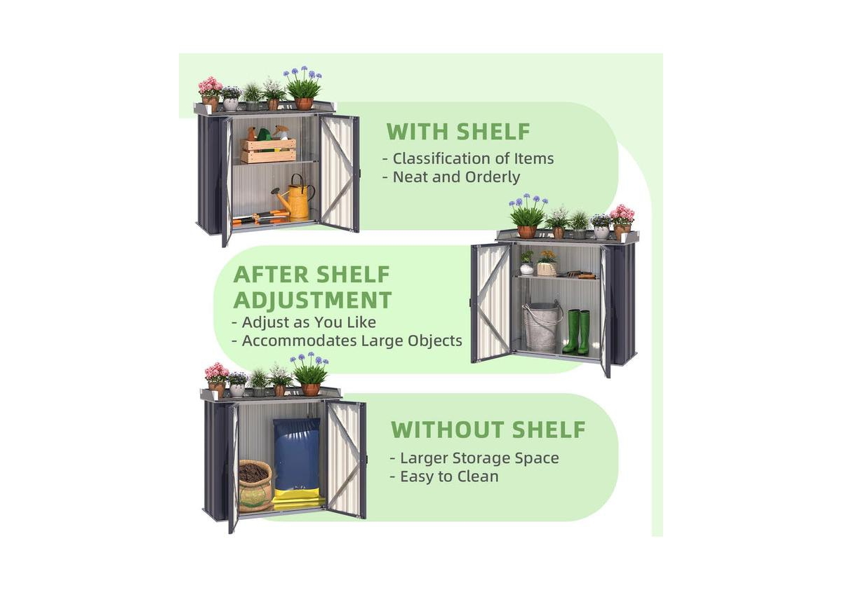 Aecojoy Outdoor Storage Cabinet Potting Workbench Table
