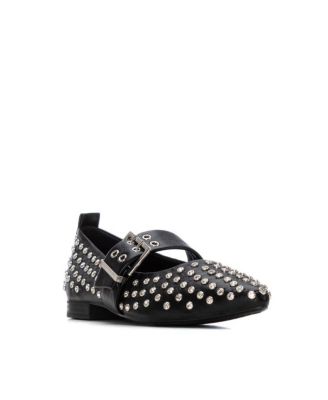 Women's Mary Jane Studded Ballet Flats By XTI