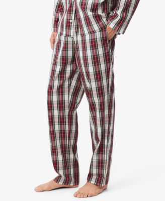 Men's Poplin Plaid Pattern Pajama Set
