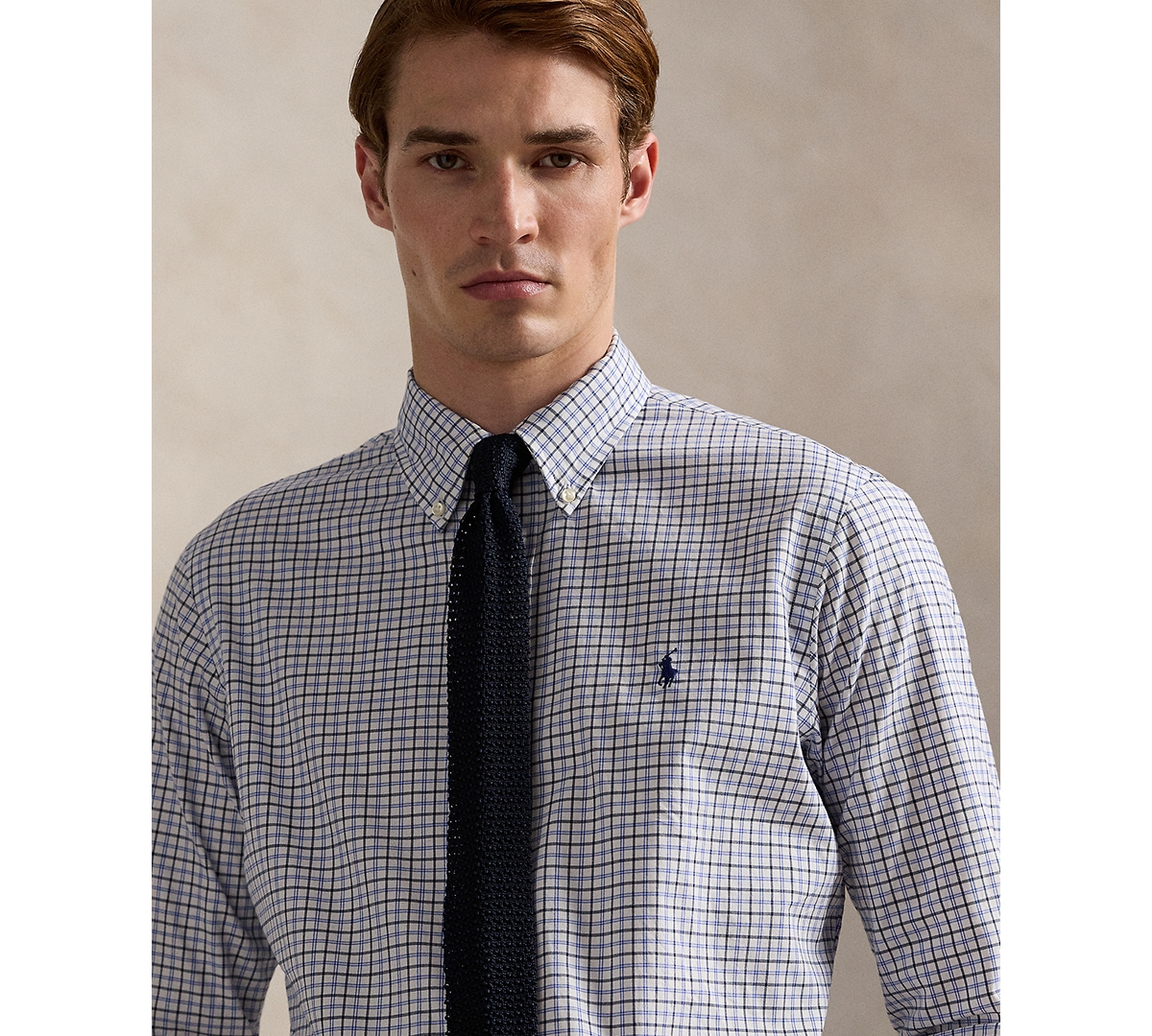 Polo Ralph Lauren Men's Classic-fit Plaid Twill Shirt In Gray
