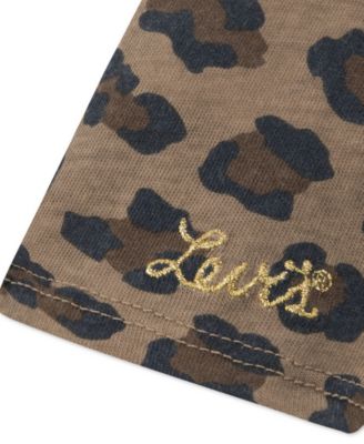 Girls' 4-6X Leopard-Printed Top and Skirtall, 2-Piece Set