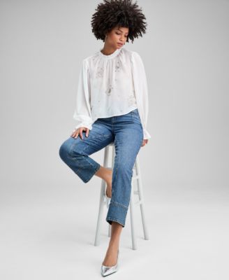 Women's Beaded Floral Blouse, Macy's Exclusive