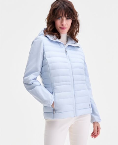 Женские куртки Calvin Klein Mixed-Media Packable Coat