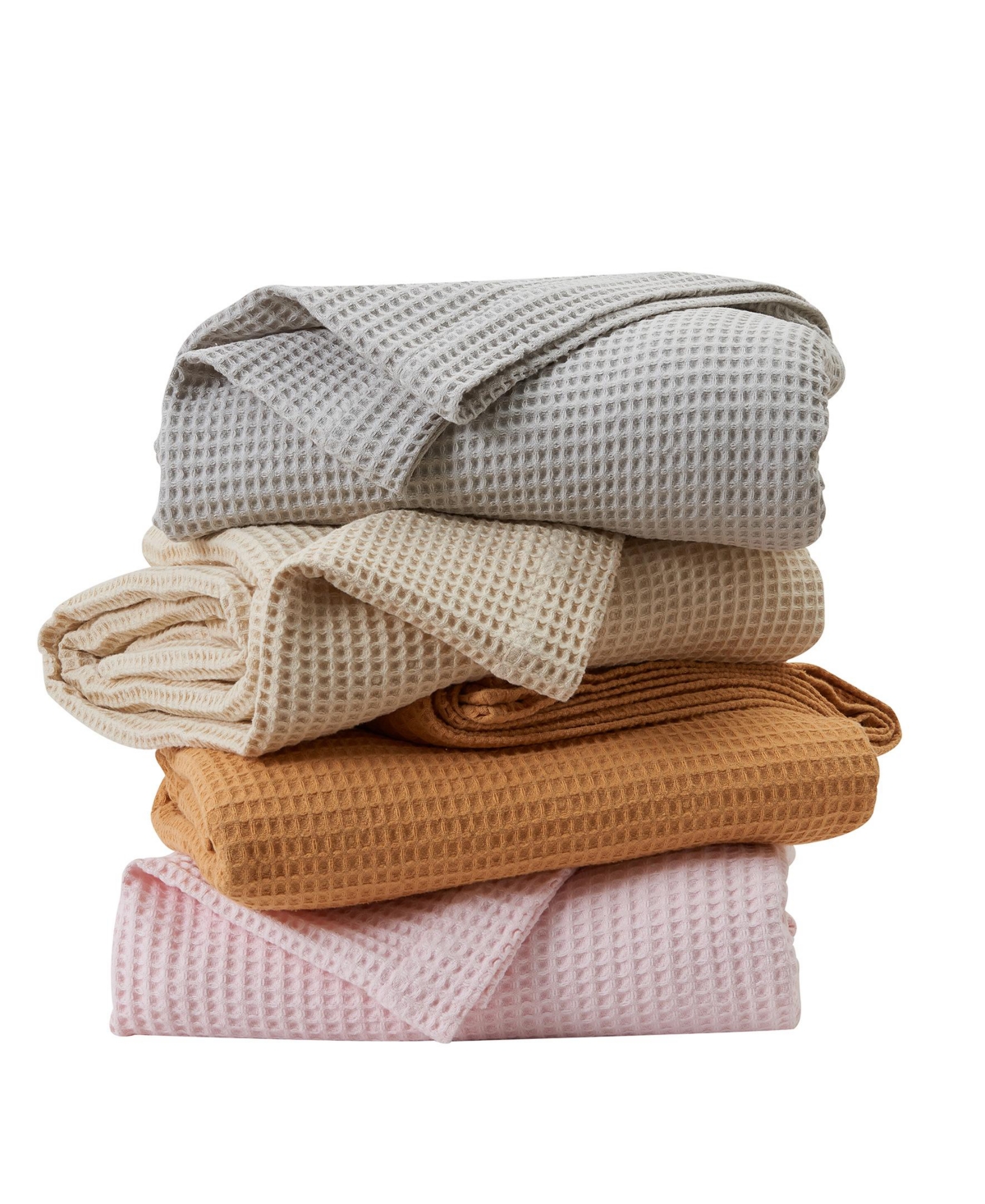 Linery & Co. Waffle Weave Textured Cotton Blanket
