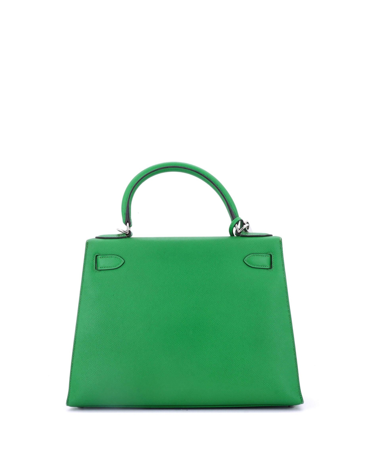 Pre-Owned HERMES Kelly 28 Handbag Green Epsom with Palladium Hardware
