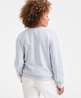 Petite Floral Embroidered Sweatshirt, Macy's Exclusive