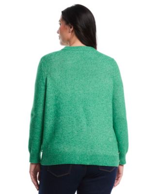 Women's Plus Size Crew Neck Novelty Long Sleeve Sweater