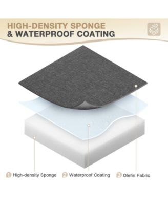 Outdoor Lounger Cushion 41.7''Lx22''Wx3''H Chair Seat Cushion - Set of 2