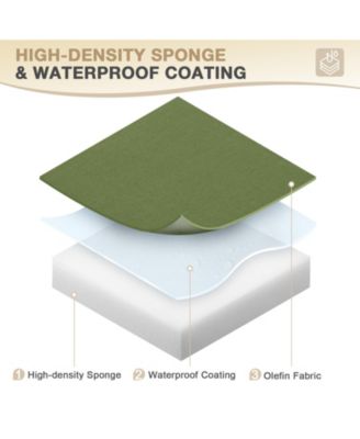 Outdoor Lounger Cushion 41.7''Lx22''Wx3''H Chair Seat Cushion - Set of 2