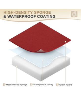 Outdoor Lounger Cushion 41.7''Lx22''Wx3''H Chair Seat Cushion - Set of 2