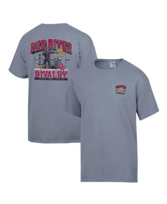 Men's Gray Texas Longhorns vs. Oklahoma Sooners Red River Rivalry Big Tex Match Up T-Shirt
