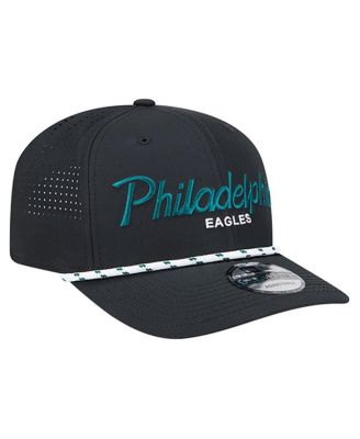 Men's Black Philadelphia Eagles Script 9SEVENTY Adjustable Hat