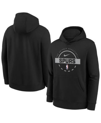 Nike - Big Boys and Girls Black San Antonio Spurs 2025/26 Club Fleece Practice Hoodie