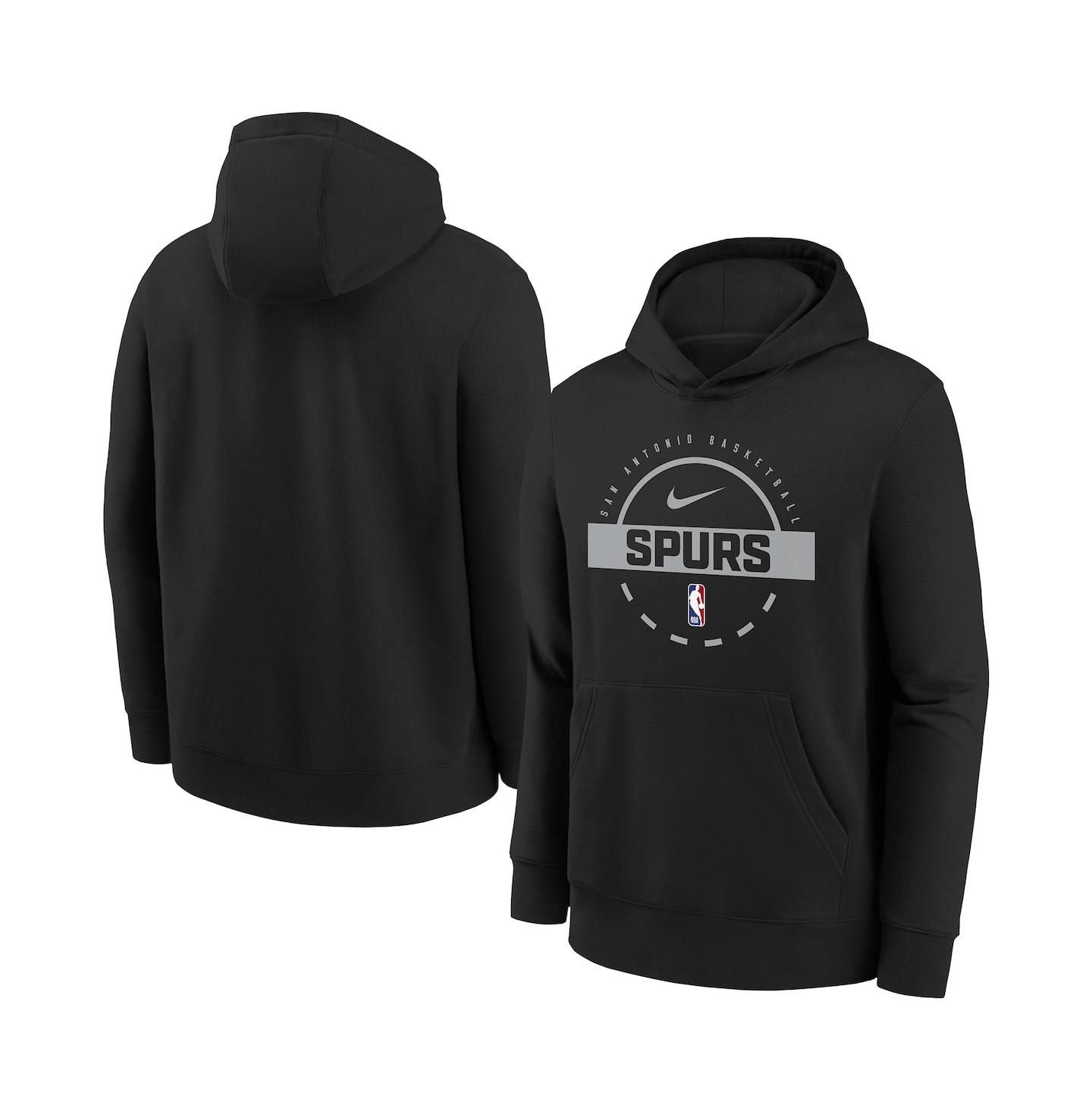 Детское худи Nike Black San Antonio Spurs 2025/26 Club Fleece Practice — фото 1