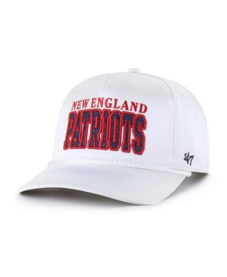 Women's White New England Patriots Outspoken Hitch Adjustable Hat
