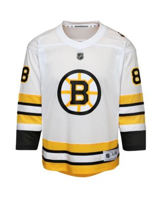Big Boys and Girls David Pastrnak White Boston Bruins Home Replica Player Jersey