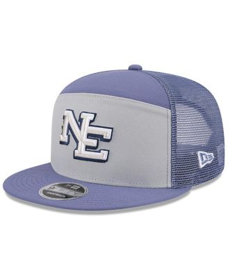 New Era - Men's Gray/Meadow Blue New England Patriots 2025 Rivalries Collection Team Split Panel 9FIFTY Snapback Hat