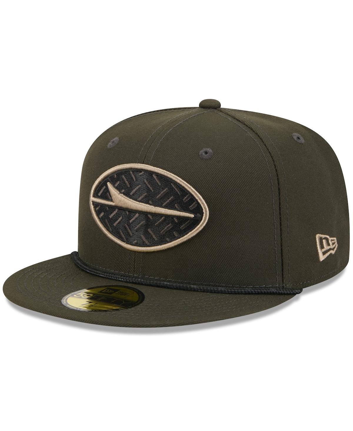 New Era Men's Gotham Green York Jets 2025 Rivalries Collection Sideline Rope 59FIFTY Fitted Hat