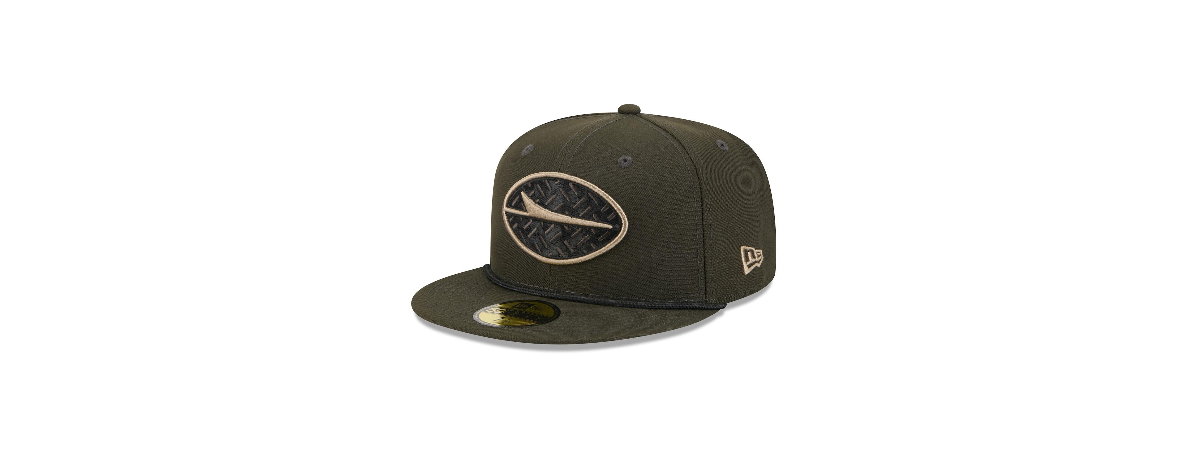 New Era Men's Gotham Green New York Jets 2025 Rivalries Collection Sideline Rope 59FIFTY Fitted Hat