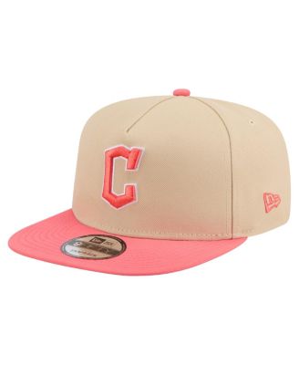 Men's Light Beige/Coral Cleveland Guardians Color Pack A-Frame 9FIFTY Snapback Hat