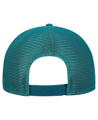 Men's Cream/Aqua Miami Dolphins Throwback Cutout A-Frame 9FIFTY Snapback Hat