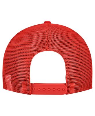 Men's Gray/Red Kansas City Chiefs Cork Split Panel 9FIFTY Trucker Snapback Hat