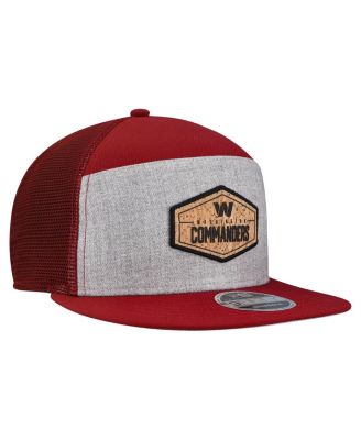 Men's Gray/Burgundy Washington Commanders Cork Split Panel 9FIFTY Trucker Snapback Hat