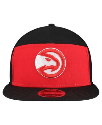 Men's Red/Black Atlanta Hawks Outdoor Split Panel 9FIFTY Snapback Hat