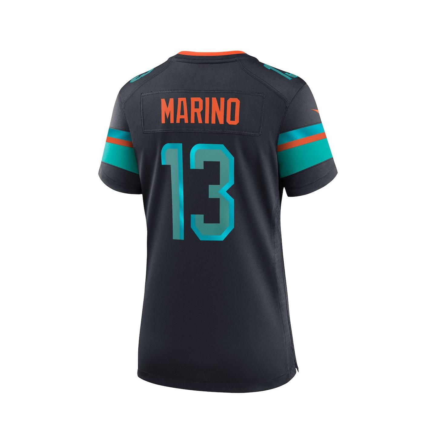 Женский топ Nike Dan Marino Pitch Blue Miami Dolphins 2025 Rivalries Collection Retired Player Game Jersey — фото 2